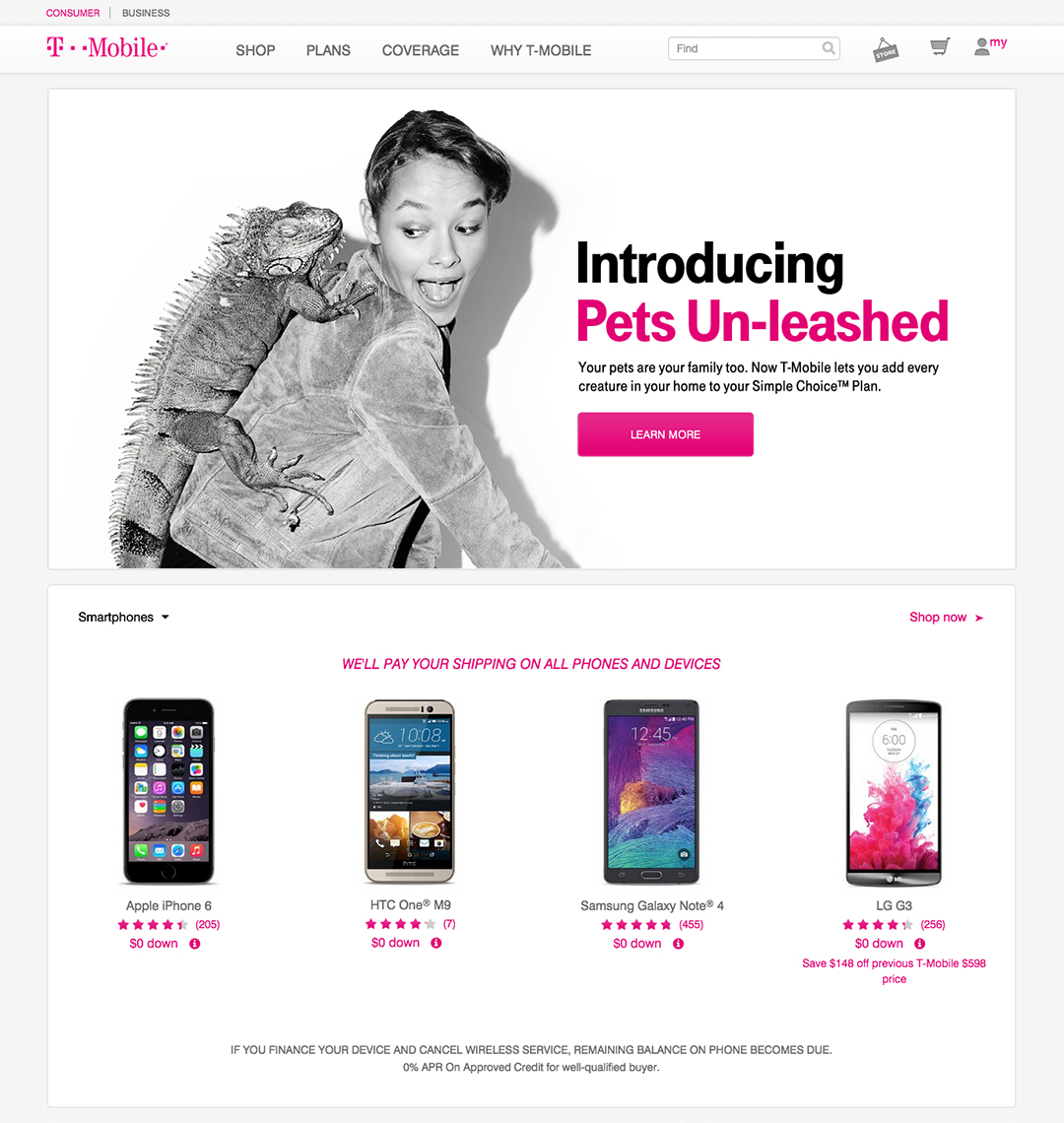 T-Mobile Pets Unleashed april fools Home
