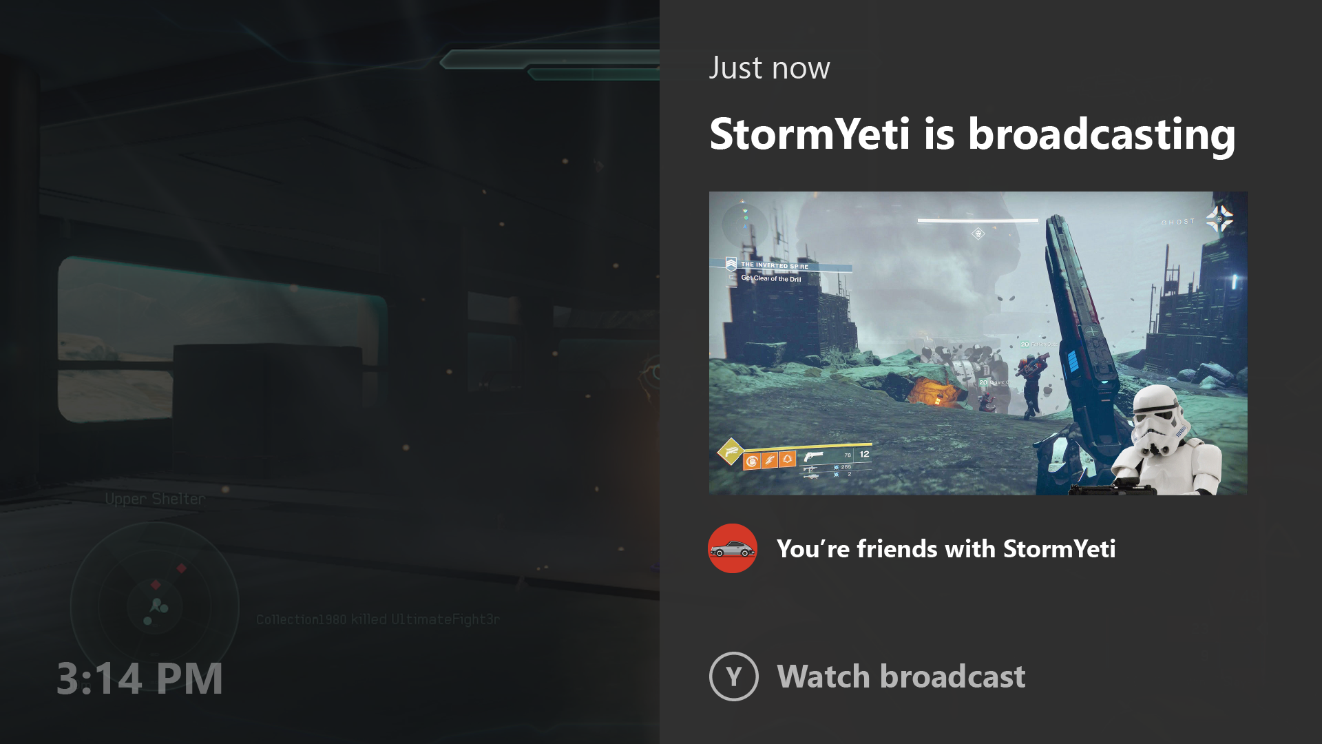 Xbox One Notifications in Idle Mode