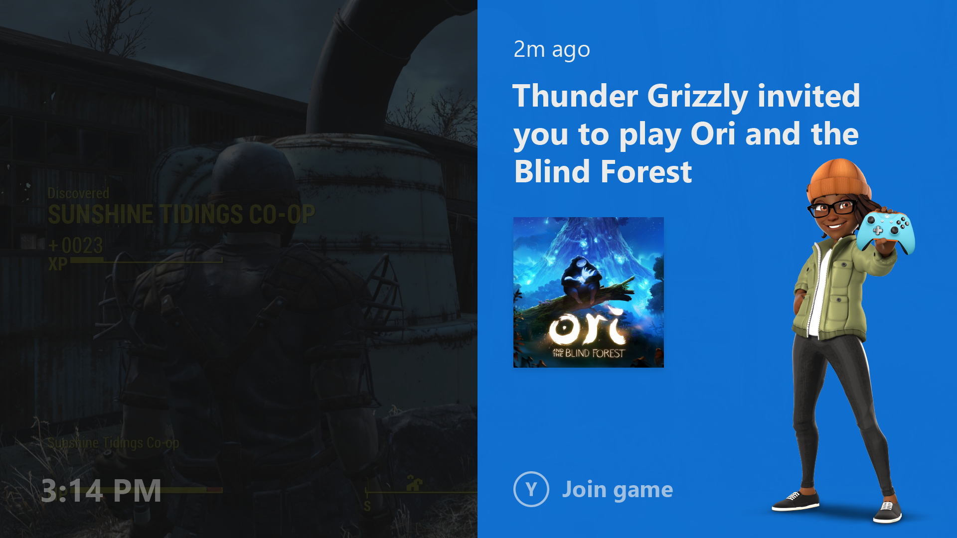 Xbox One Notifications in Idle Mode