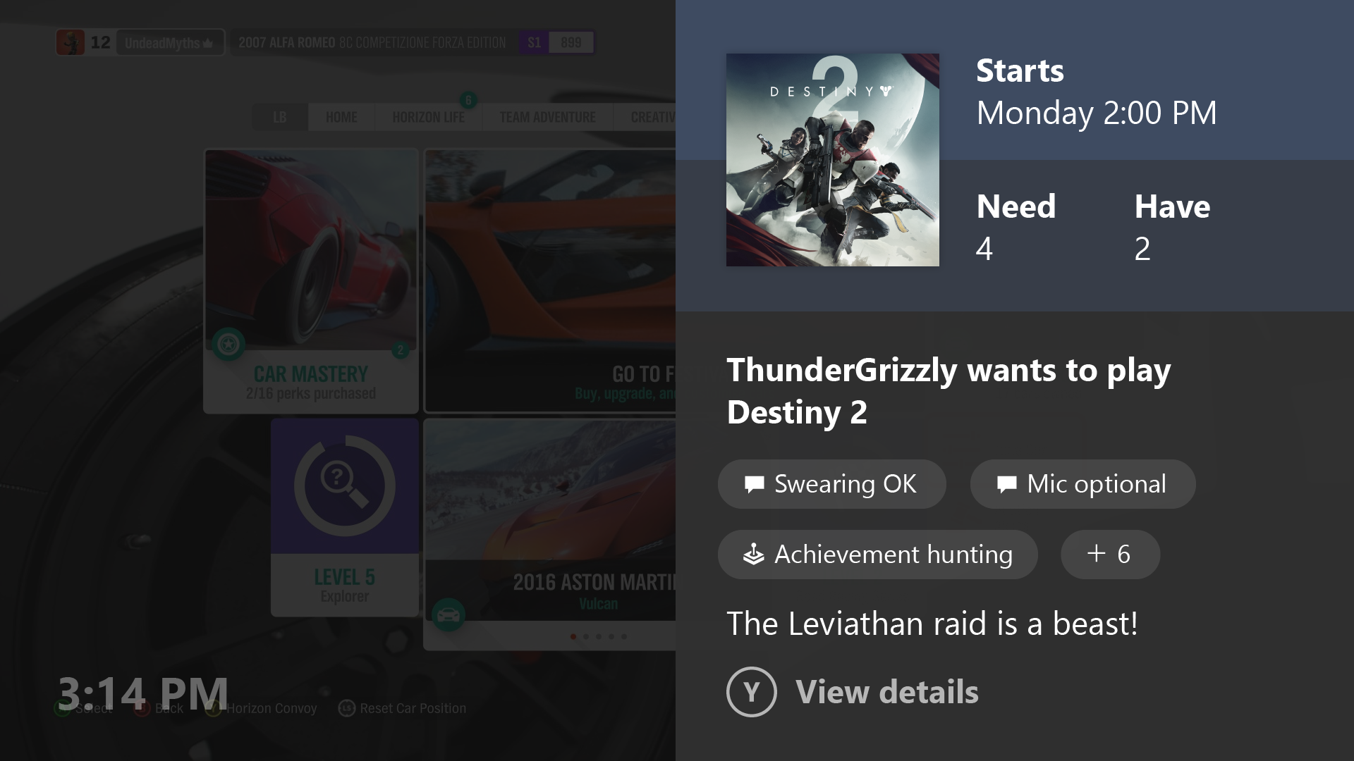 Xbox One Notifications in Idle Mode