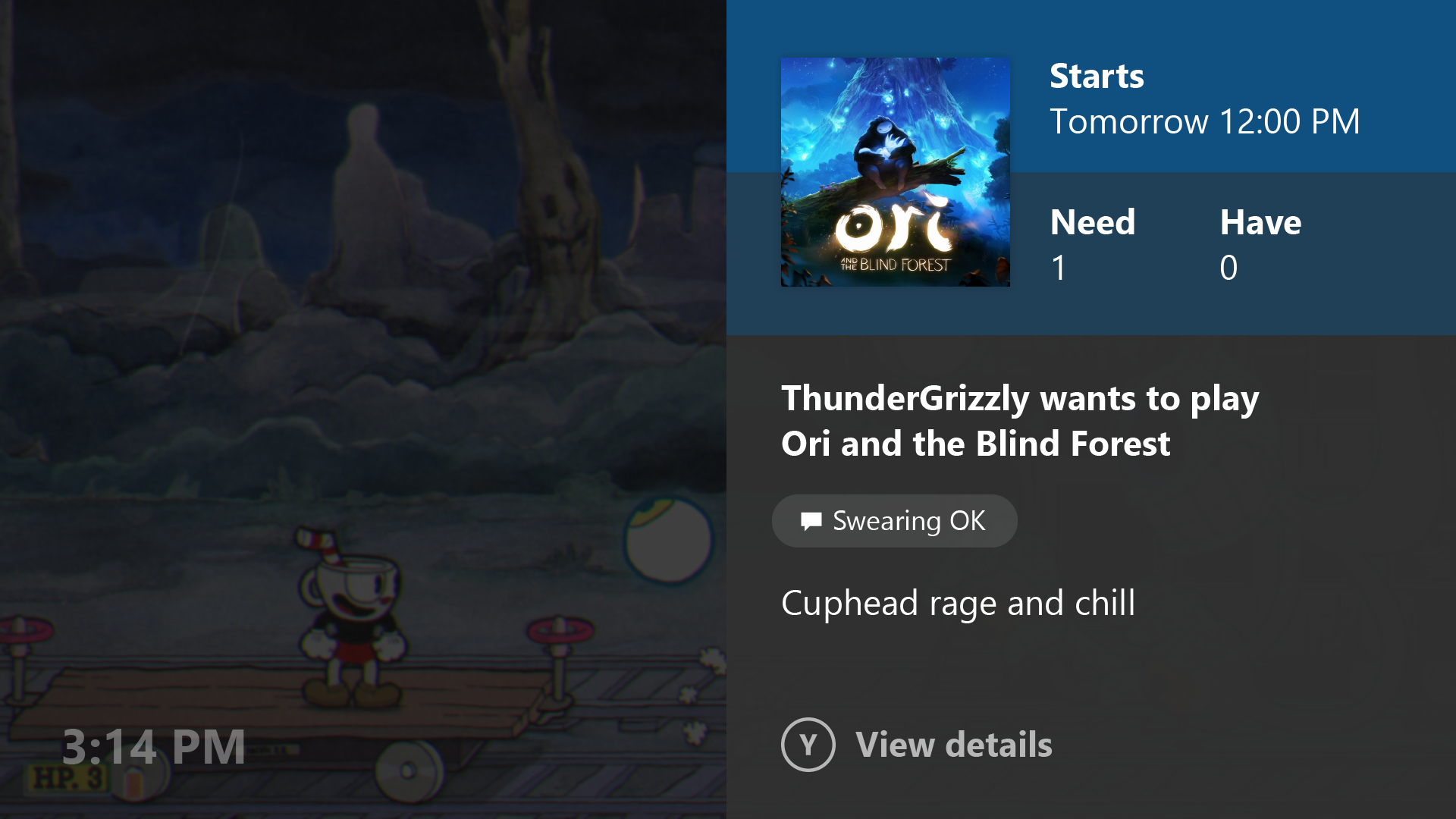 Xbox One Notifications in Idle Mode