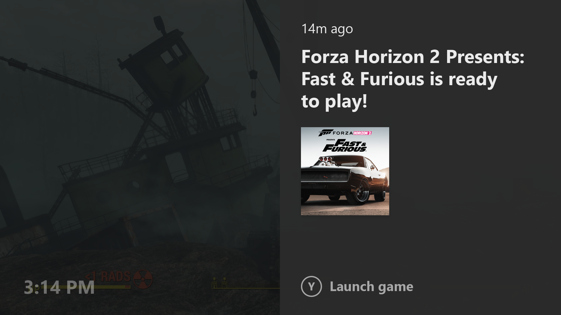 Xbox One Notifications in Idle Mode